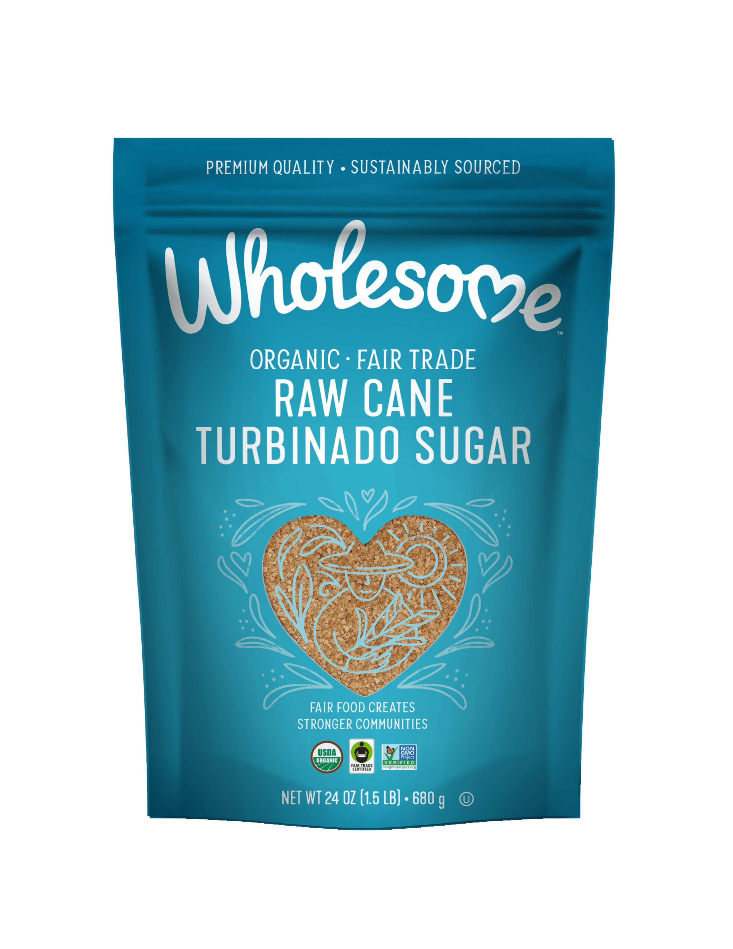 Wholesome Sweeteners Organic Raw Cane Turbinado Sugar 12 units per case 24.0 oz