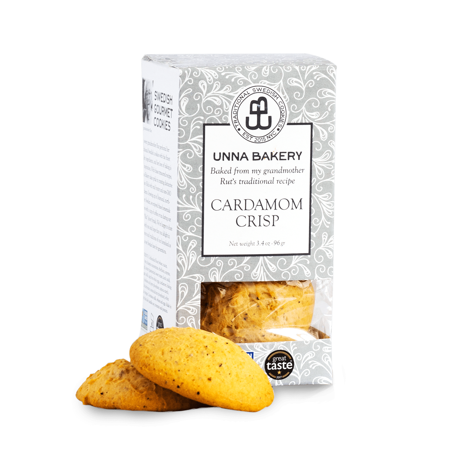 Unna Bakery, Cardamom Crisp Cookies 6 units per case 3.4 oz