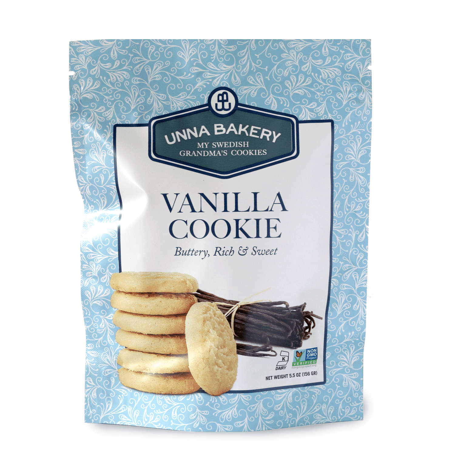 Unna Bakery, Vanilla Sugar Cookies 6 units per case 5.5 oz