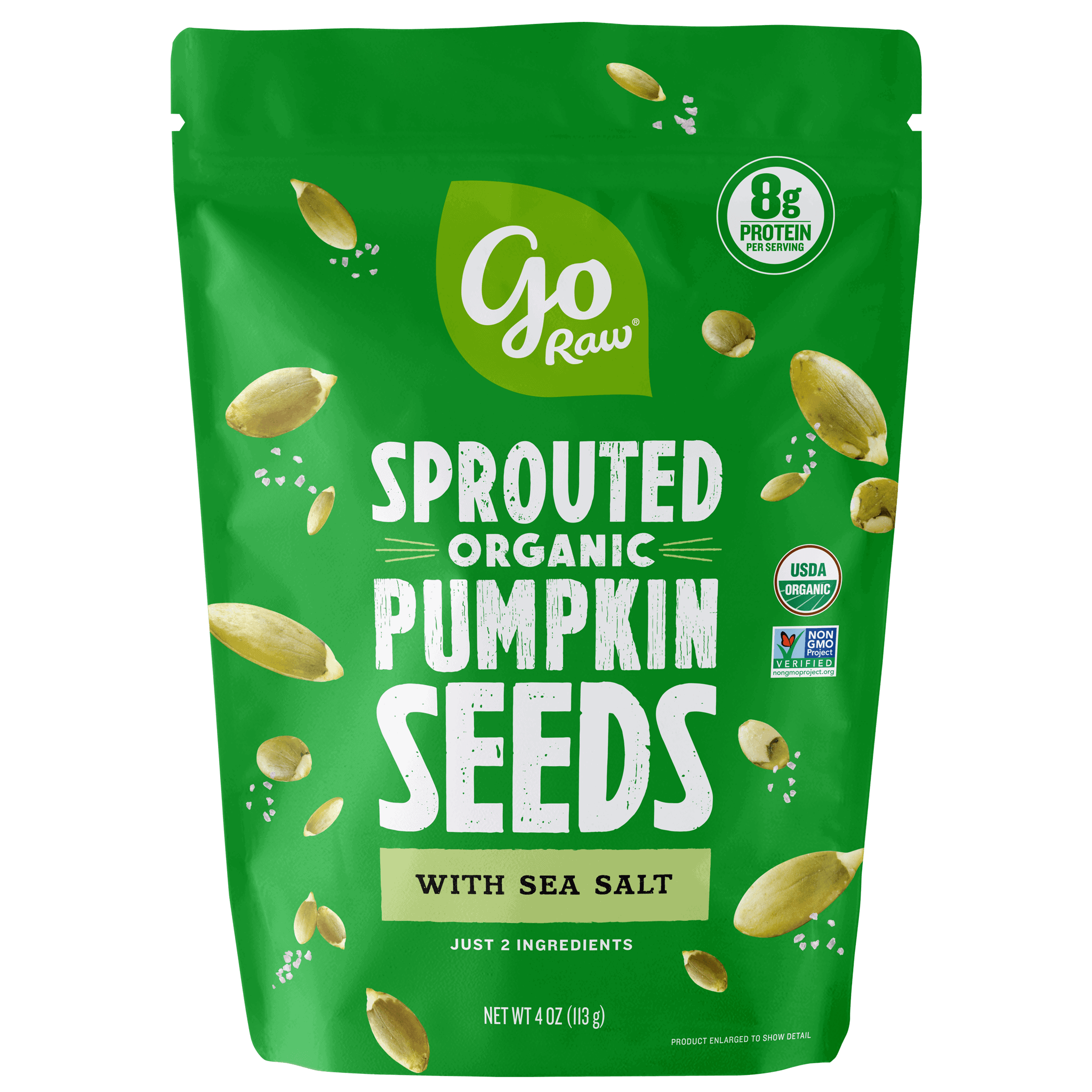 Go Raw Sprouted Organic Snacking Seeds- Pumpkin 10 units per case 4.0 oz