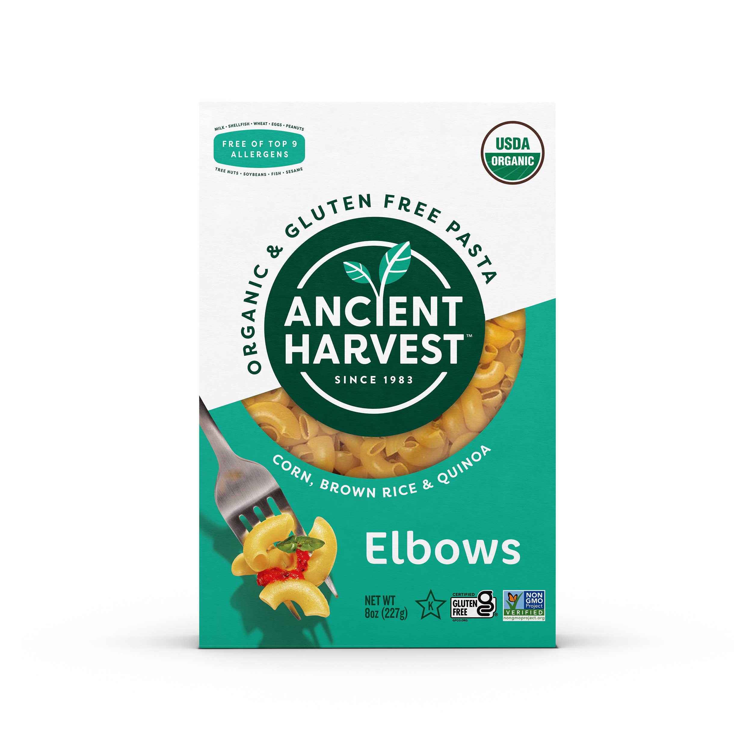 Ancient Harvest Organic Corn, Brown Rice & Quinoa Pasta Elbows 12 units per case 8.0 oz