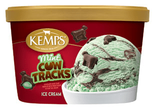 Kemps Old Fashioned Ice Cream Mint Cow Tracks 3 units per case 48.0 oz