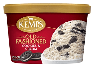 Kemps Old Fashioned Ice Cream Cookies & Cream 3 units per case 48.0 oz