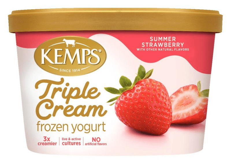 Kemps Triple Cream Frozen Yogurt Summer Strawberry 3 units per case 48.0 oz