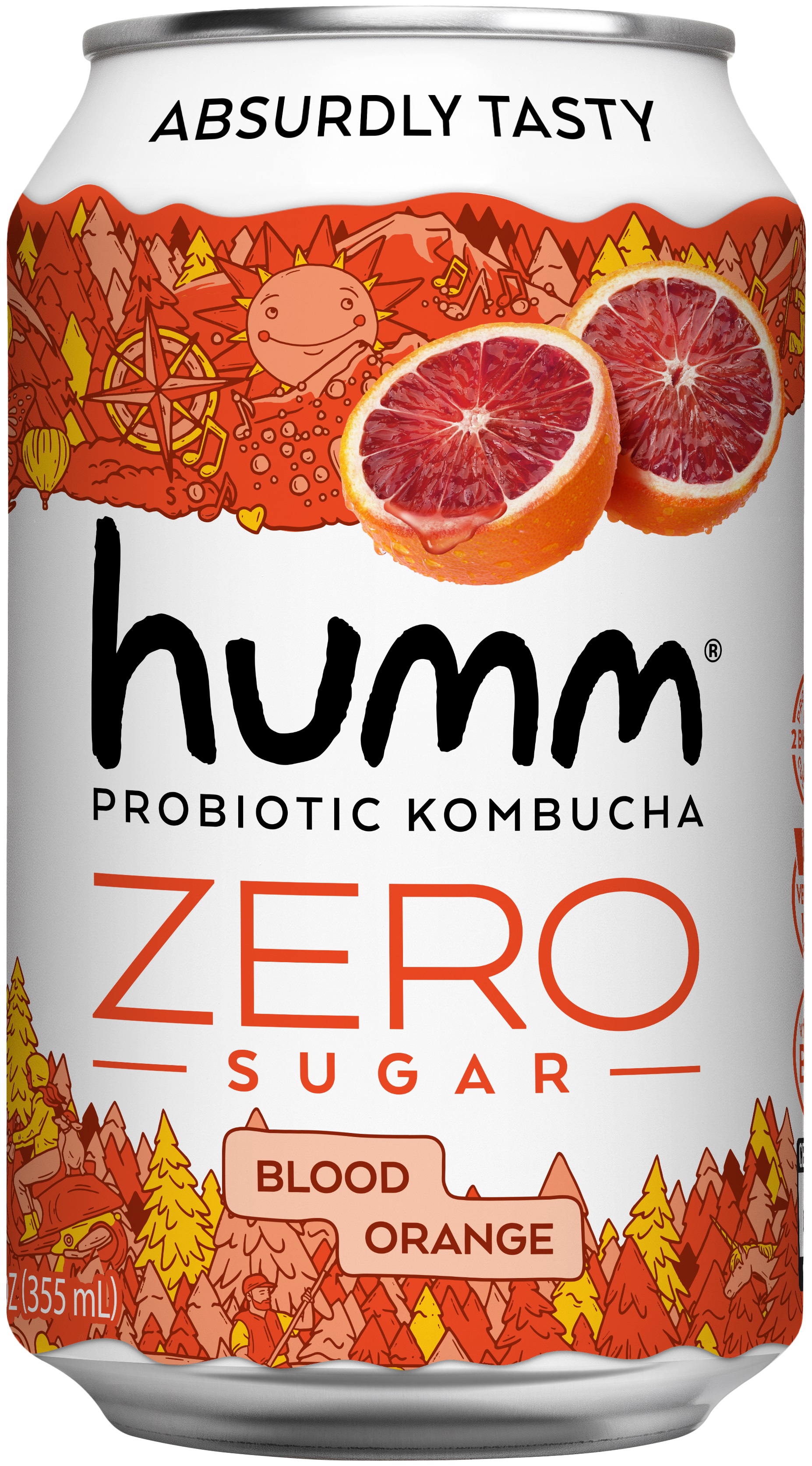 Humm Kombucha Zero Blood Orange 6 units per case 12.0 fl