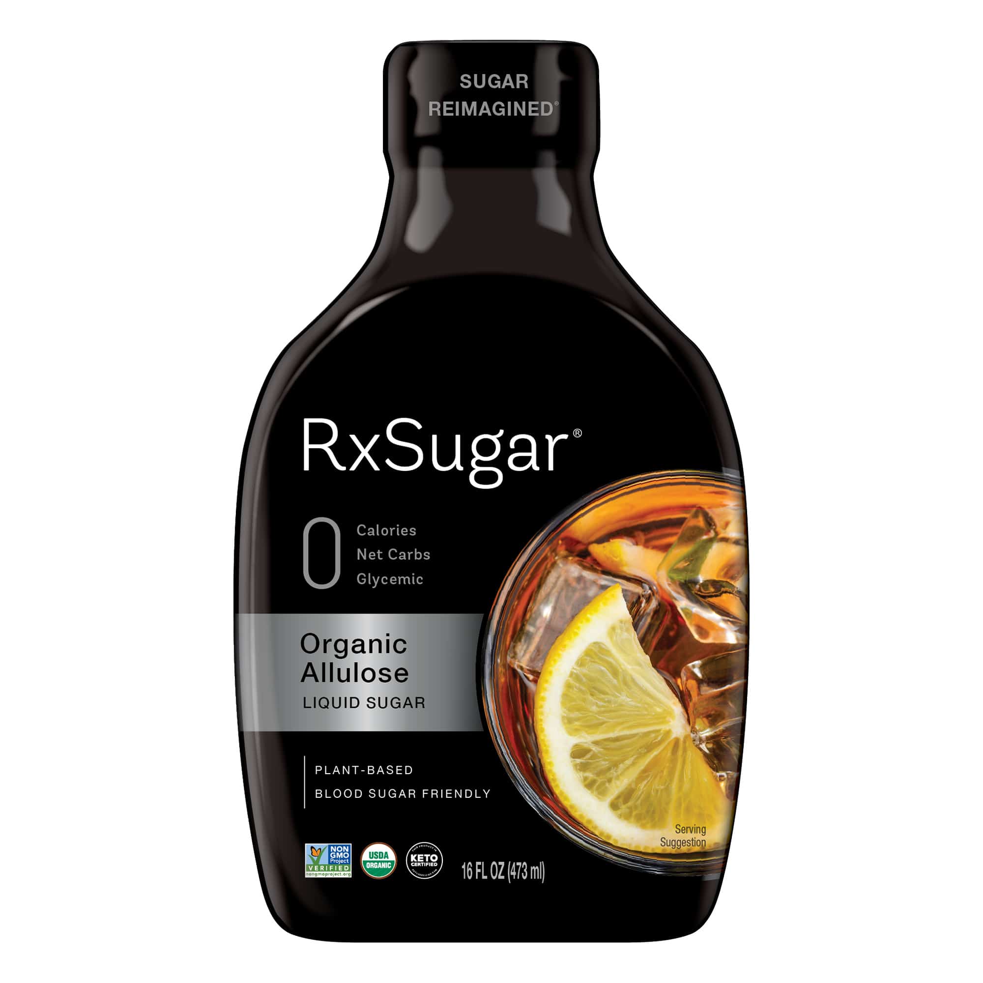 RxSugar Organic Liquid Allulose Sugar 6 units per case 16.0 oz