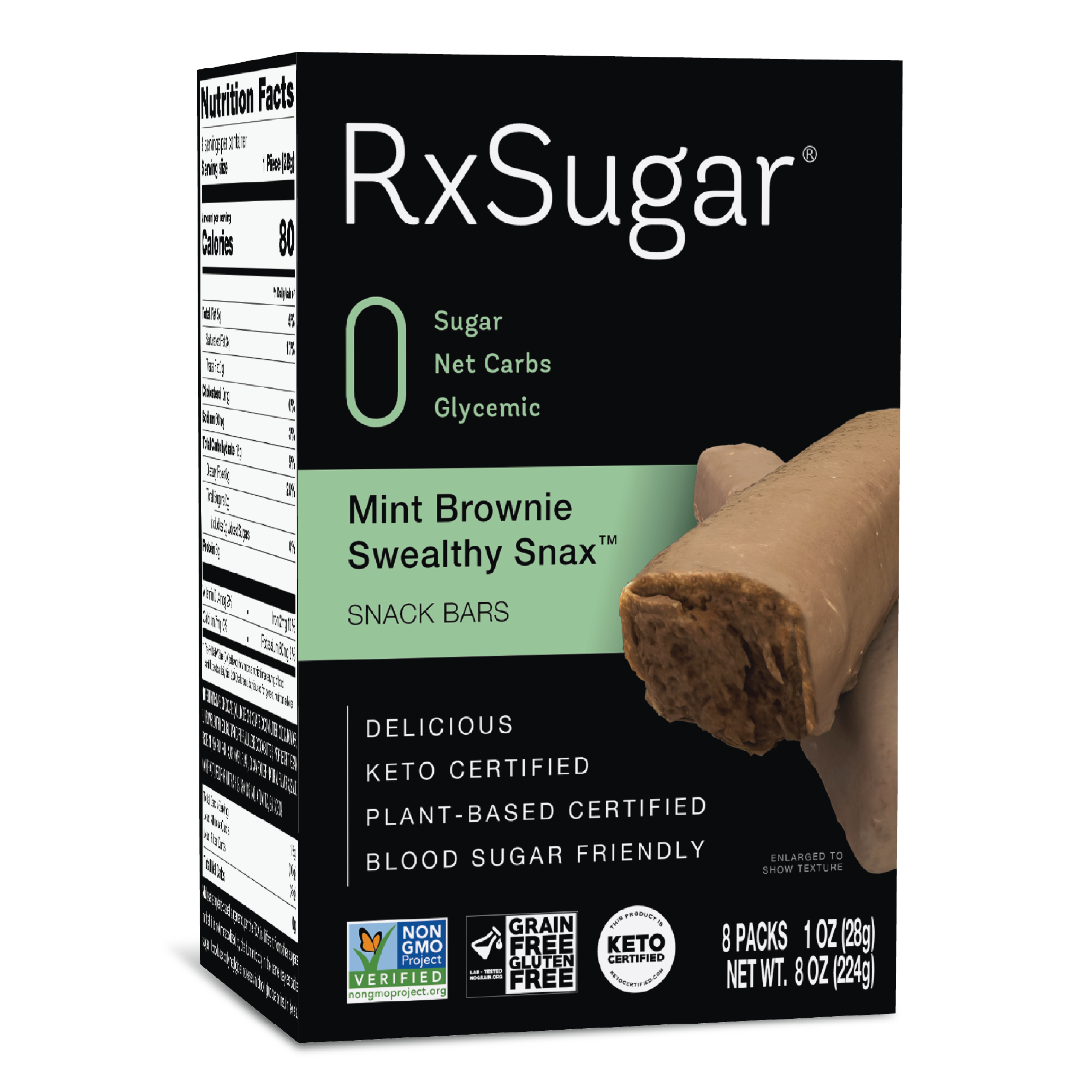 RxSugar Mint Brownie Swealthy Snax 6 units per case 8.0 oz