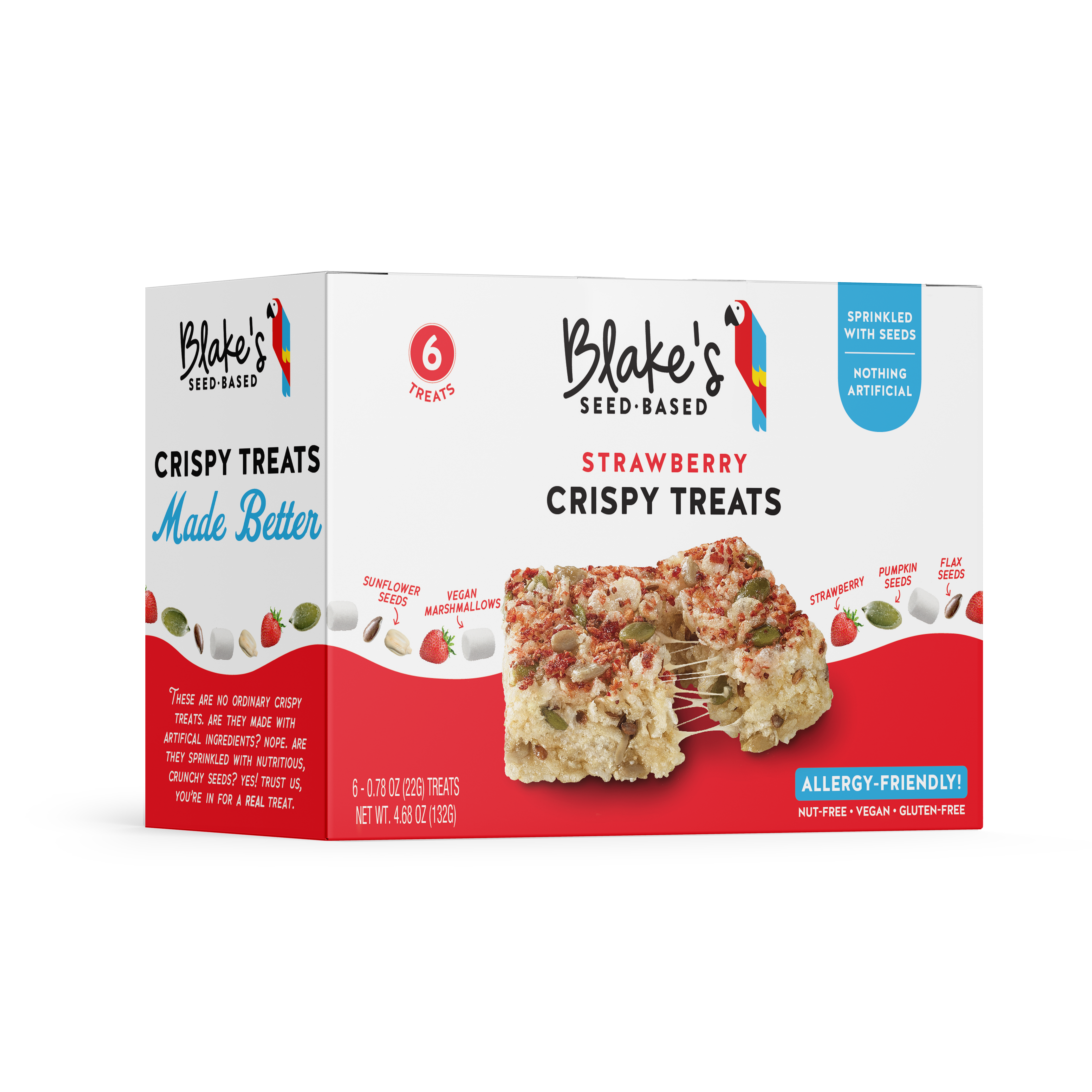 Blake's Seed Based Strawberry Rice Crispy Treat 12 innerpacks per case 4.7 oz