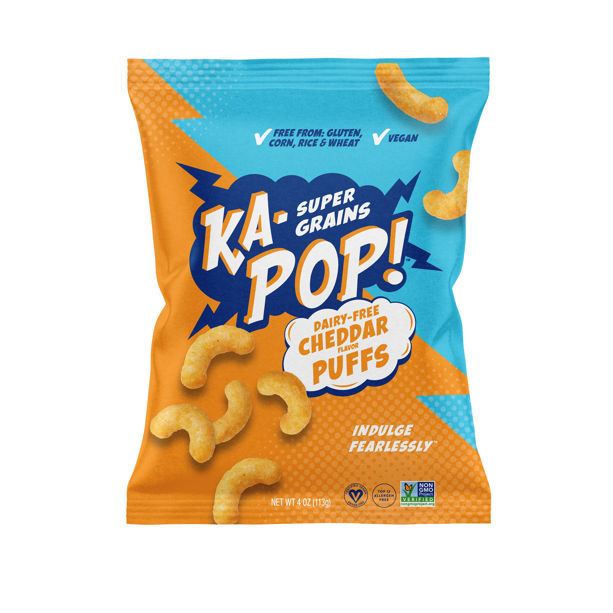 Ka-Pop! Dairy-Free Cheddar Puffs 6 units per case 4.0 oz