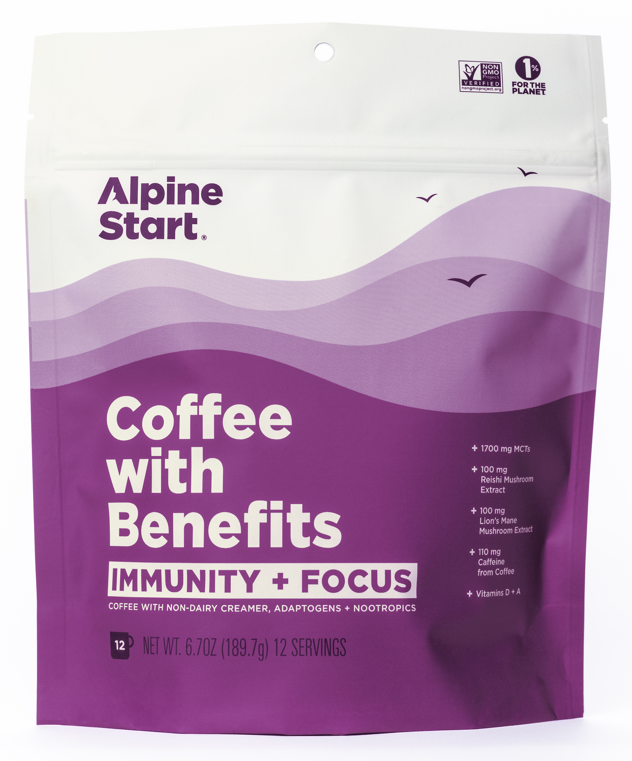 Alpine Start Coffee Immunity + Focus 8 units per case 6.7 oz