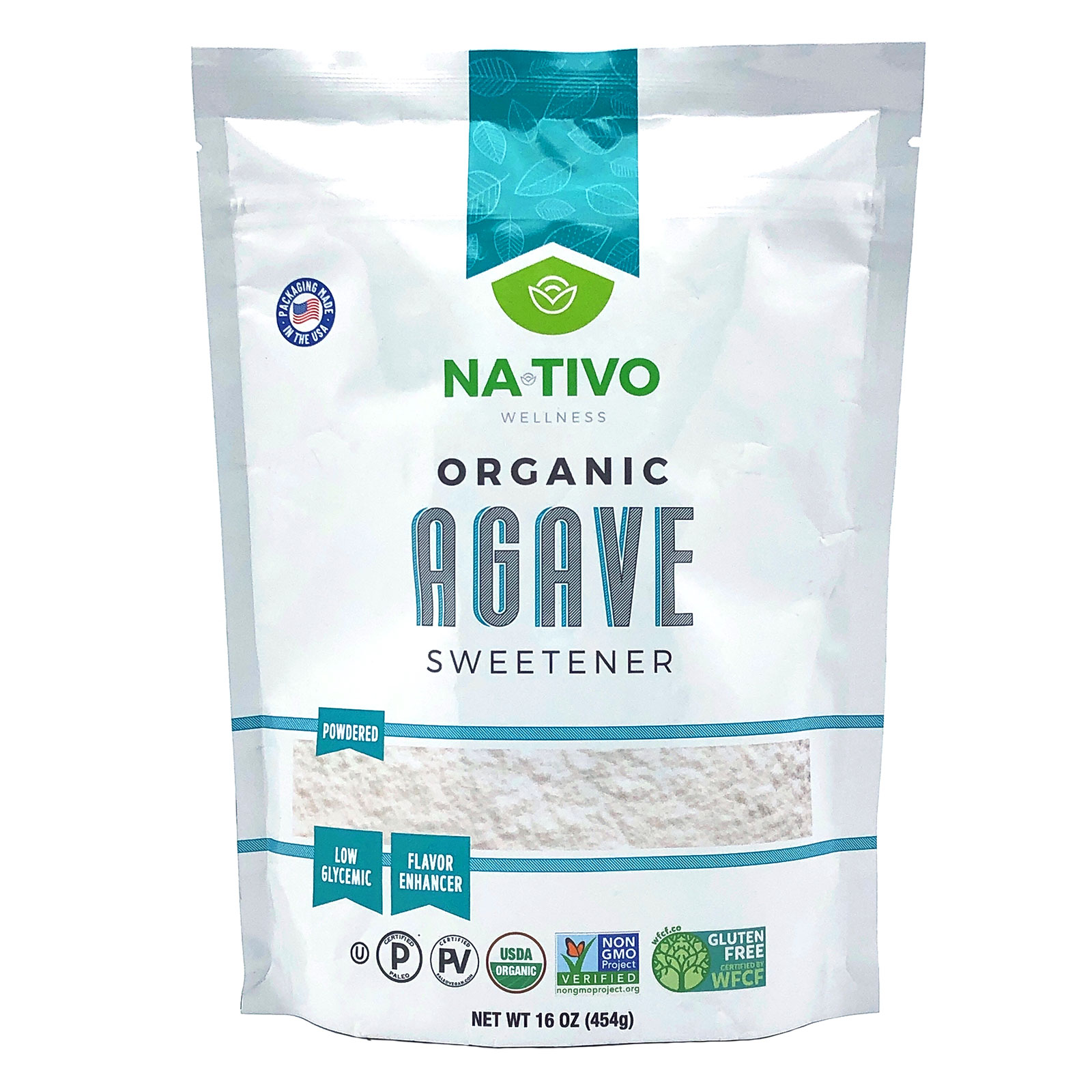 NaTivo Organic Agave Sweetener Powdered 12 units per case 1.0 lb