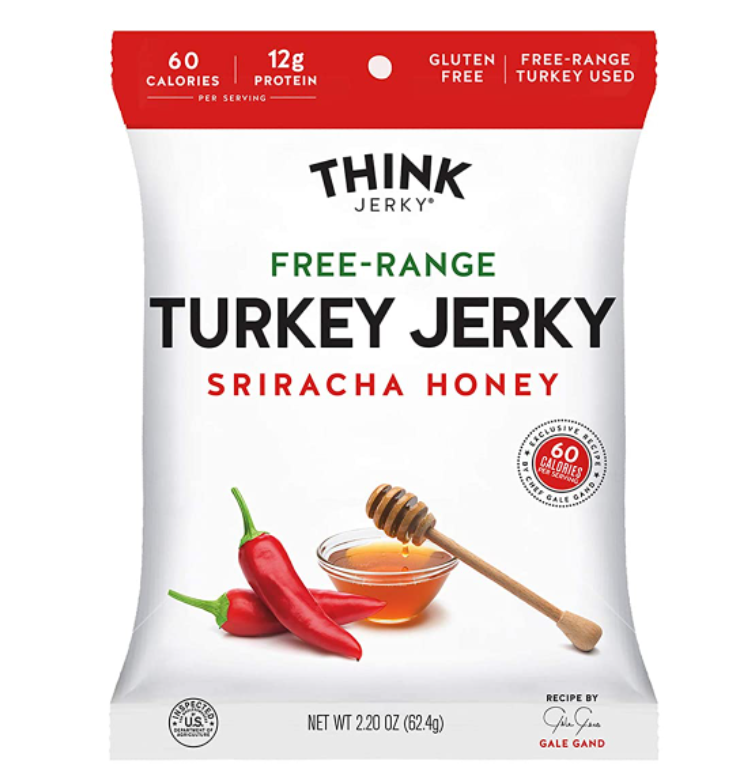 Think Jerky Sriracha Honey Free-Range Turkey Jerky 6 innerpacks per case 2.2 oz