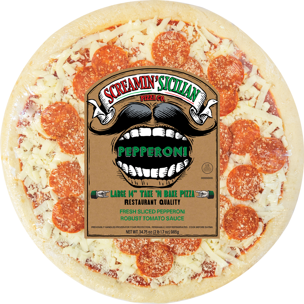 Screamin' Sicilian Pepperoni Large Take N' Bake Pizza (Food Service) 6 units per case 34.8 oz