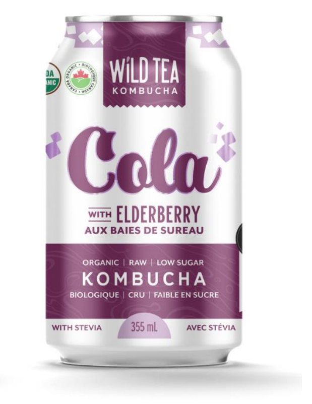 Wild Tea Kombucha Cola with Elderberry 12 units per case 355 mL