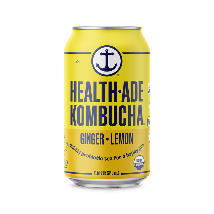 Health-Ade Ginger Lemon Canned Kombucha 12 units per case 11.5 fl