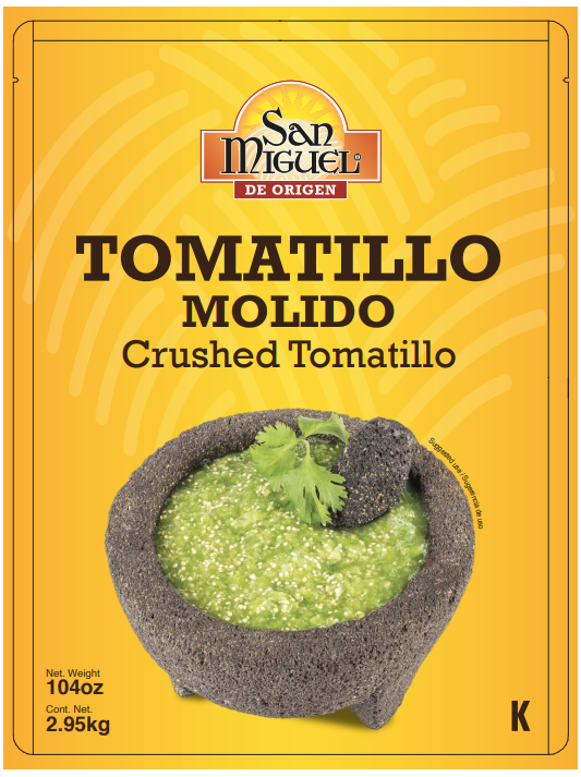 San Miguel Crushed Tomatillo Pouch 3000 Gr 6 units per case 3000 g