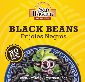 San Miguel Whole Black Beans NSA Can 425 Gr 12 units per case 425 g