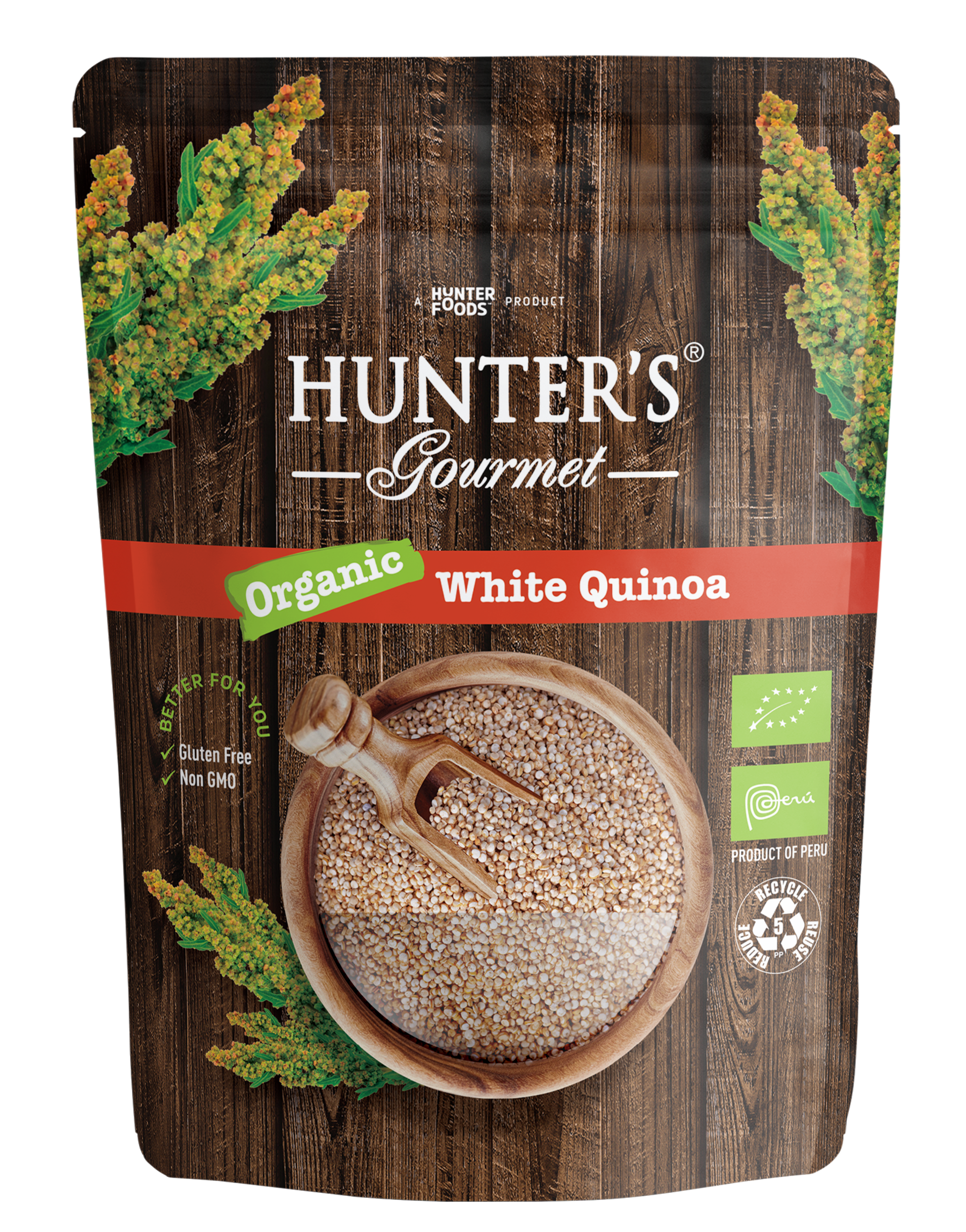 Hunter's Gourmet Organic White Quinoa 6 units per case 300 g