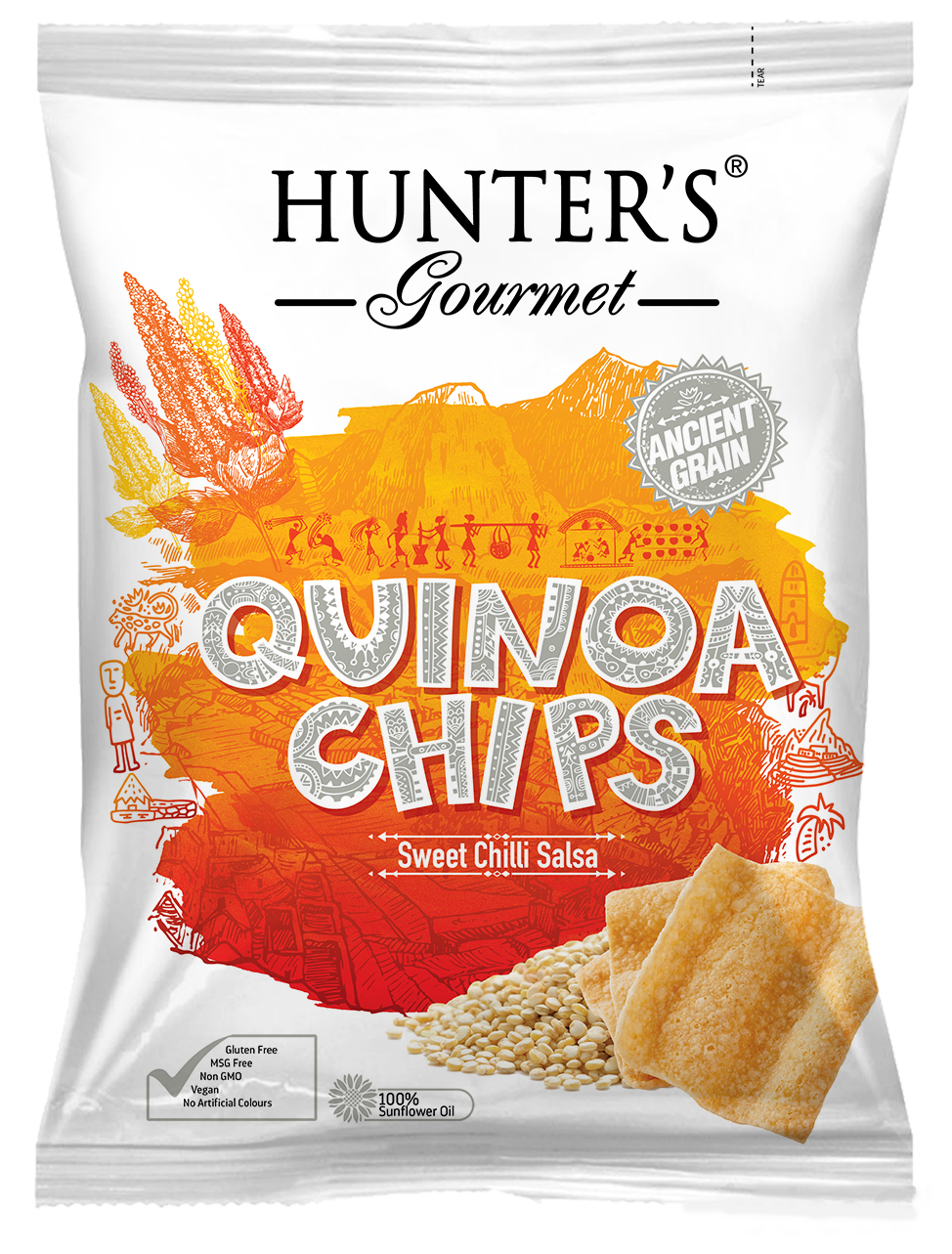 Hunter's Gourmet Quinoa Chips - Sweet Chilli Salsa 12 units per case 75 g