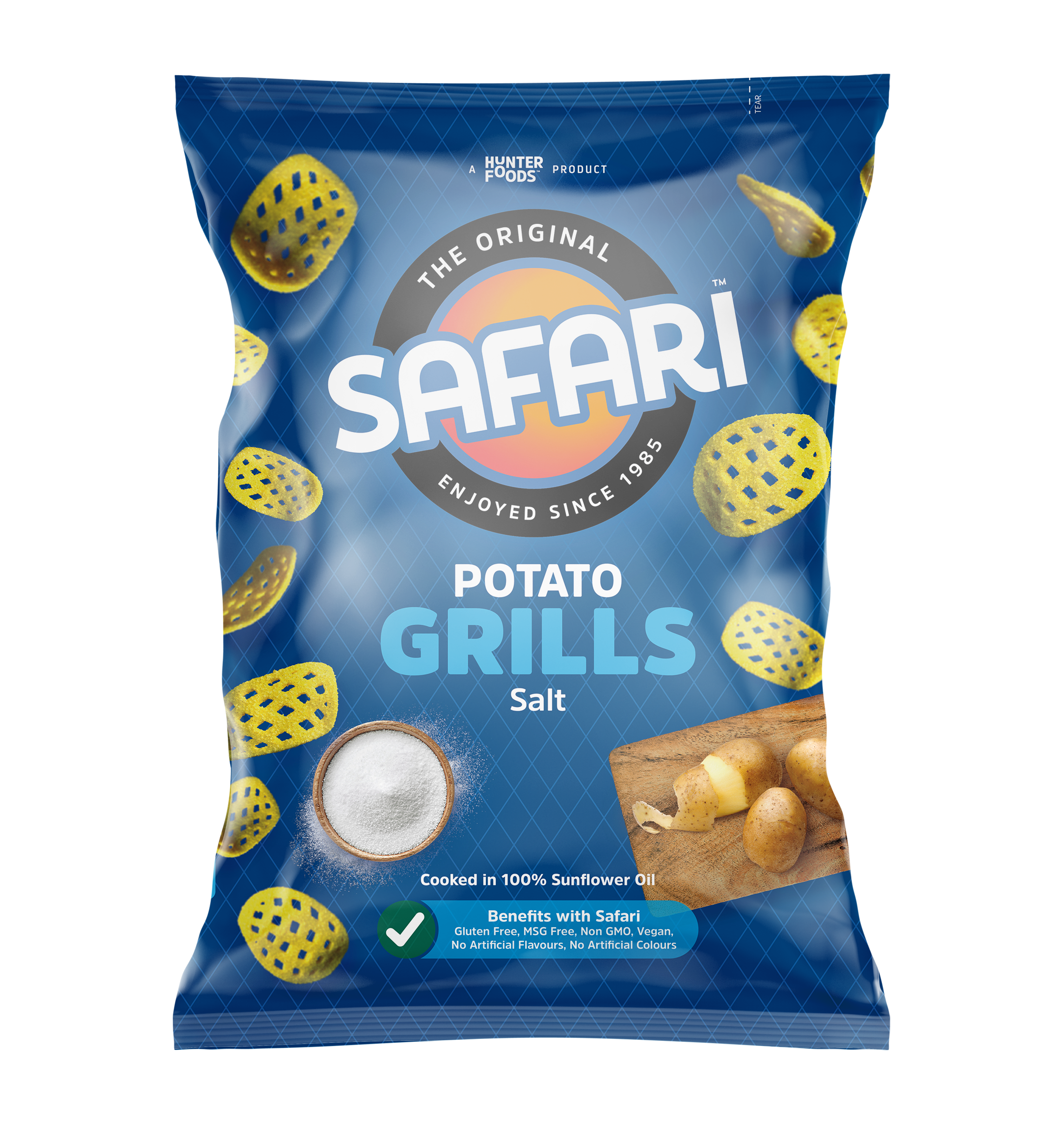 Safari Potato Grills - Salt 12 units per case 125 g