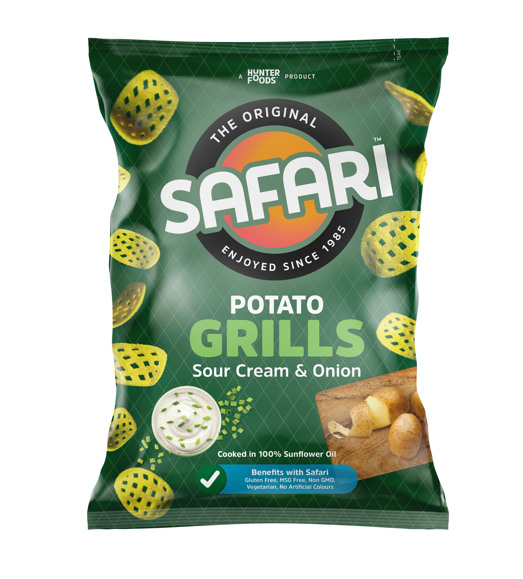Safari Potato Grills - Sour Cream & Onion 16 units per case 60 g