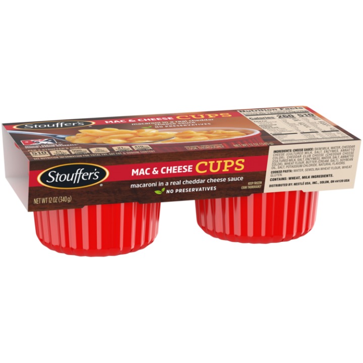 STOUFFER'S Cups Classic Frozen Macaroni and Cheese (2 pack) 6 units per case 12.0 oz