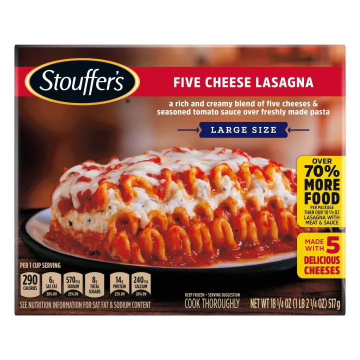 STOUFFER'S Five Cheese Lasagna (Large Size) 12 units per case 18.3 oz
