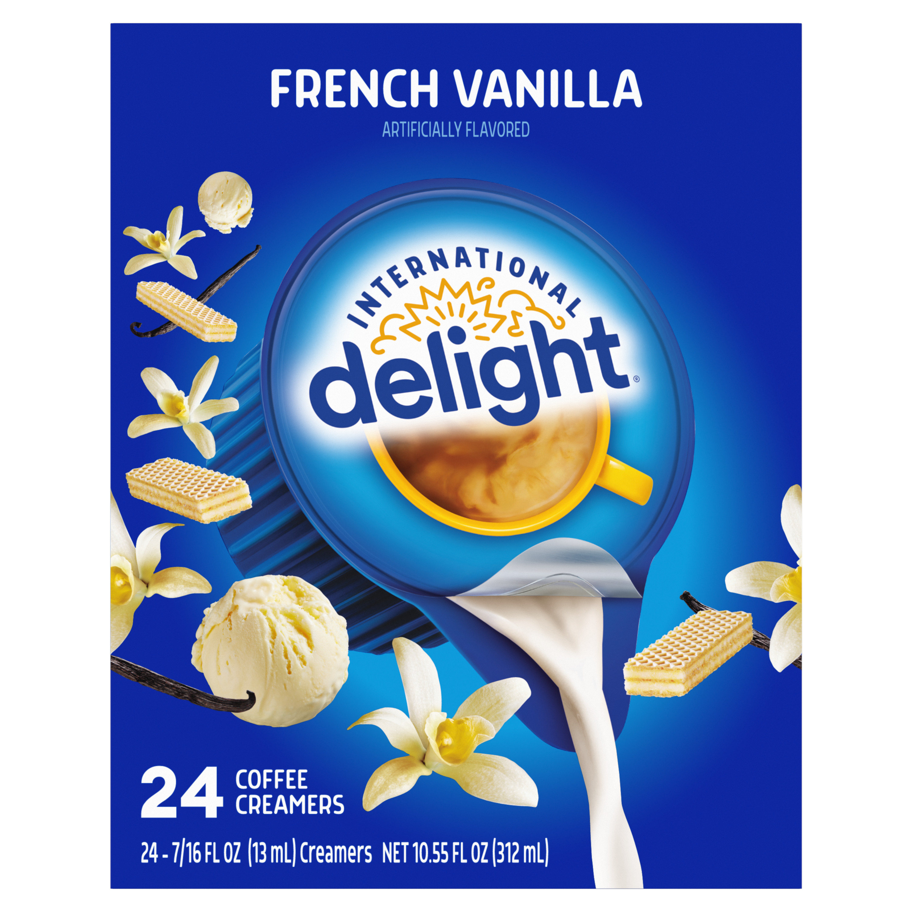 International Delight Coffee Creamer Singles, French Vanilla 6 units per case 10.6 fl