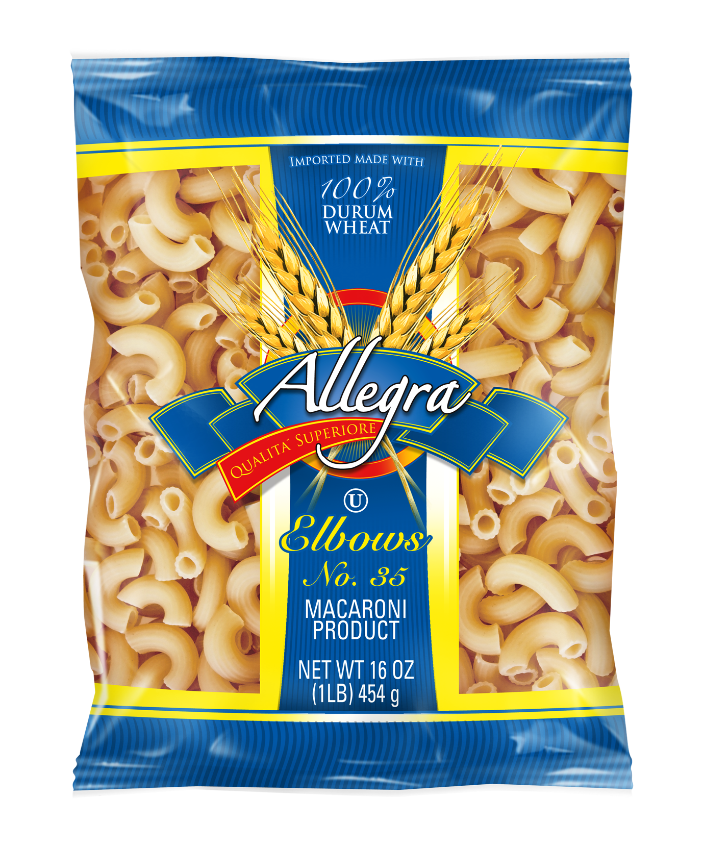 Allegra Elbows 12 units per case 454 g