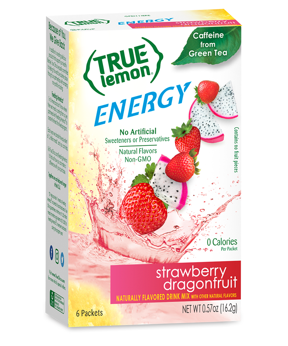 True Lemon Energy Strawberry Dragonfruit 12 units per case 0.6 oz