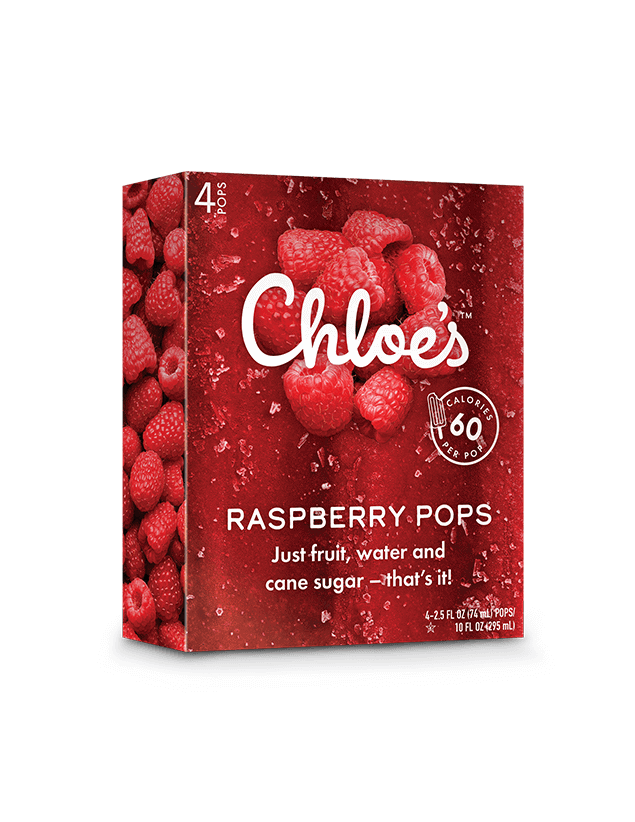 Chloe's Raspberry Pops 6 units per case 2.5 fl