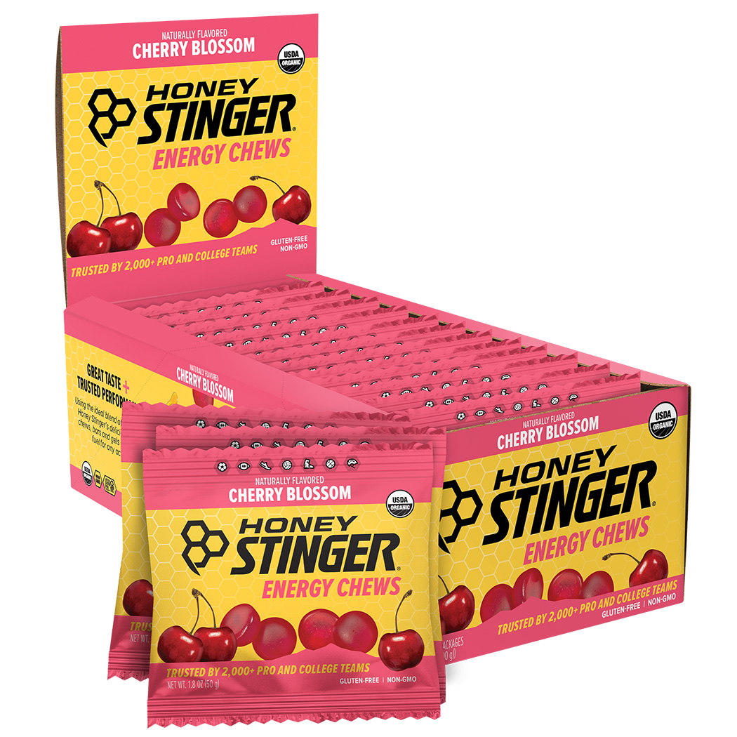 Honey Stinger Organic Energy Chews Cherry Blossom 8 innerpacks per case 21.6 oz