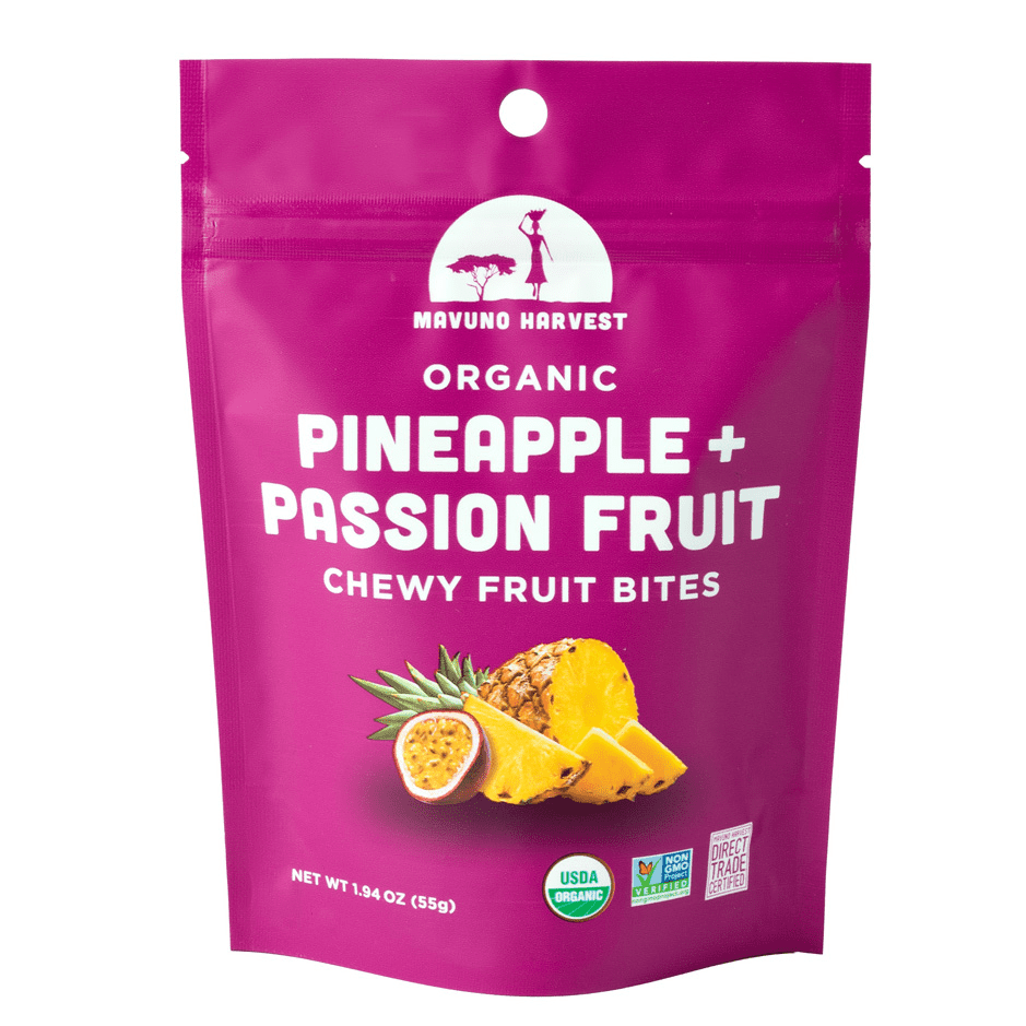 Mavuno Harvest, Organic Pineapple & Passionfruit Fruit Bites 6 units per case 2.0 oz