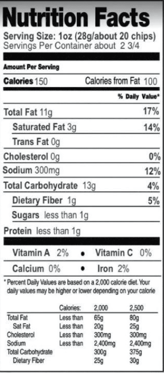 Symphony Chips, Balsamic 60 units per case 1.5 oz Nutrition Info