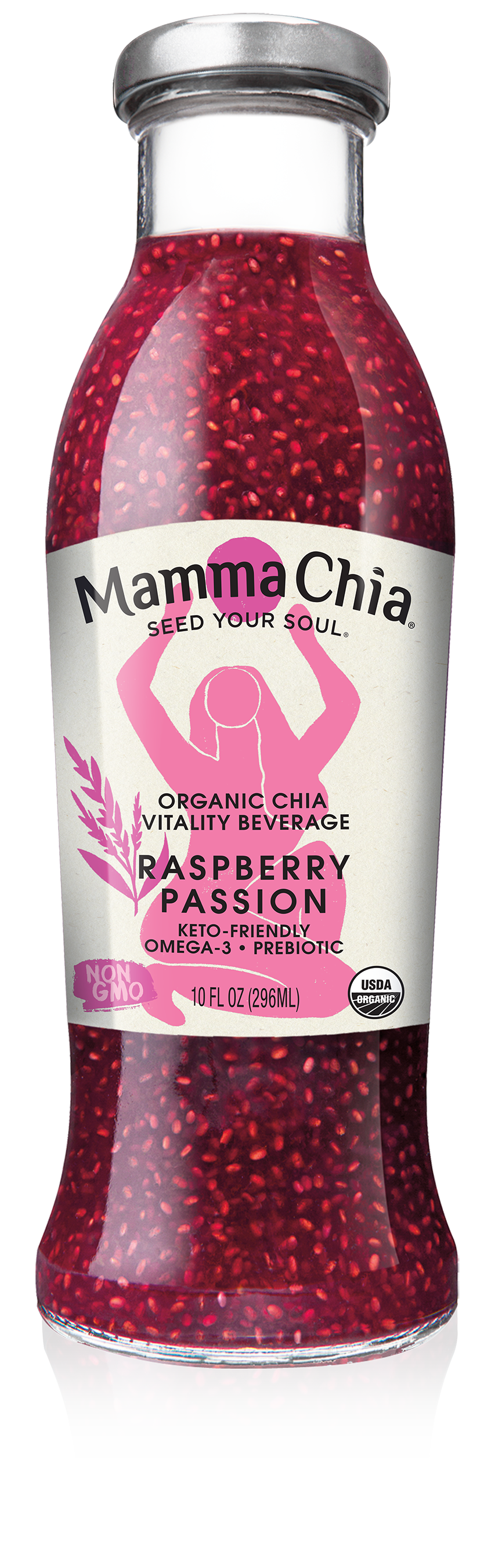 Mamma Chia Raspberry Passion Organic Chia Beverage 12 units per case 10.0 fl