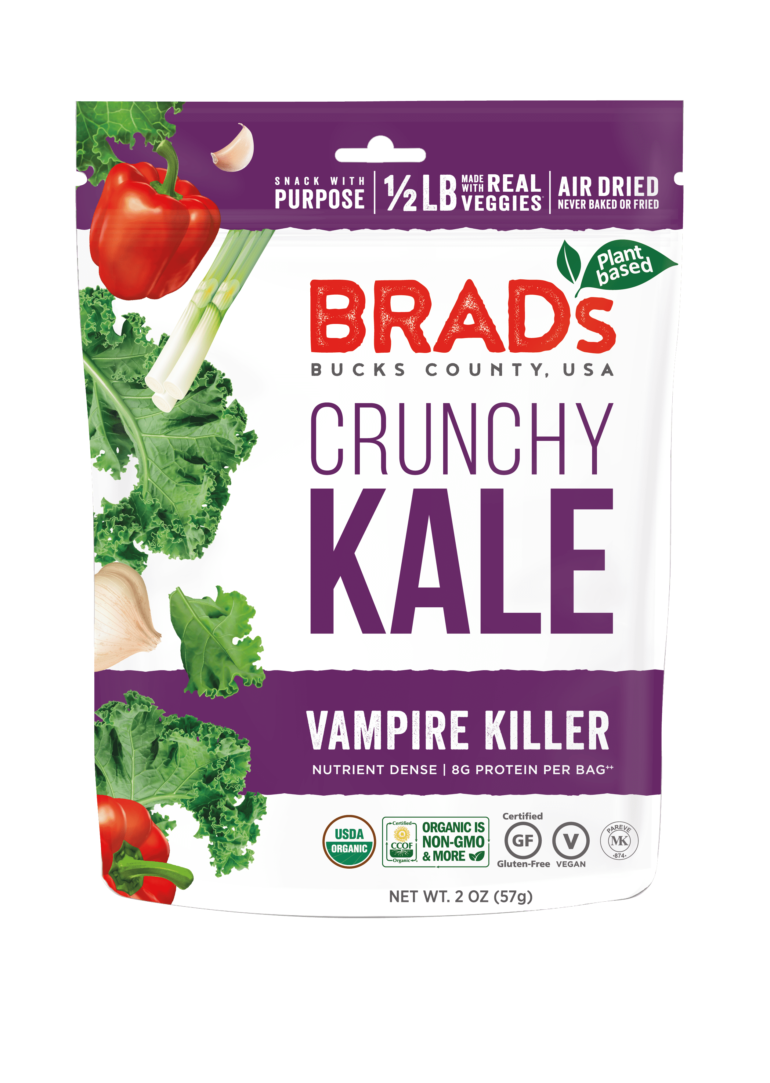 ''Brad's Raw Chips, Crunchy Kale - Vampire Killer'' 12 units per case 2.0 oz
