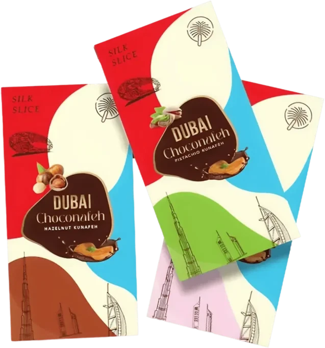 Dubai Choconafeh Silk Slice chocolate bars